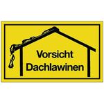 Hinweiszeichen Vorsicht Dachlawinen L250xB150mm gelb schwarz Ku.