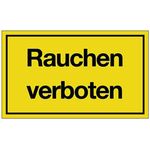 Hinweiszeichen Rauchen verboten L250xB150mm gelb schwarz Ku.