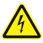 Warnzeichen ASR A1.3/DIN EN ISO 7010 200mm Warnung v.elektrischer Spannung Folie