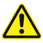 Warnzeichen ASR A1.3/DIN EN ISO 7010 200mm Warnung vor Gefahrenstelle Ku.