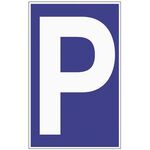 Parkplatzbeschilderung Parken L250xB400mm Ku.blau/weiß
