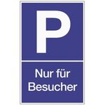 Parkplatzbeschilderung Parken f.Besucher L250xB400mm Ku.blau/weiß