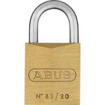 Zylindervorhangschloss 85/20 gl Schlosskörper-B.21mm MS gl.0393 ABUS