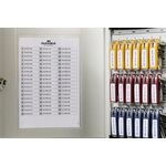 Schlüsselschrank Key-Box H400xB302xT118mm 1-türig Zahlenschl.Anz.Hak.72