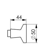 Türknopflochteil 477L LM F1/silberf.ger.rd.50mm AMF