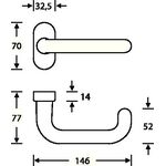 Feuerschutzdrückerlochteil 09 1146 VA 6204 ger.4-KT.9mm FSB