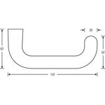 Türdrückerlochteil 10 1146 Alu.F1/naturf.4-KT.8mm DIN L/R FSB
