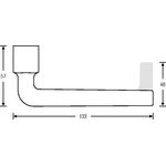 Türdrückerlochteil 10 1004 Alu.F1/naturf.4-KT.8mm DIN L/R FSB