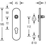 Kurzschild 12 1450 Alu.0105 PZ einzeln FSB
