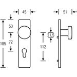 Knopfkurzschild 19 1963 VA 6204 Entf.72mm PZ FSB