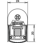 Türdichtung Stadi L-24/20 WS eins.L.1050mm B.24mm Alu.alu blk univ.ATHMER