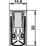 Türdichtung Schall-Ex® L-15/30 WS 1-880 1-s.L.708mm Alu.silberf.HLT ATHMER