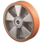 Ersatzrad D.80mm Trgf.120kg Guß-PU Achs-D.12mm Nabenl.20mm BS ROLLEN