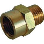 Doppelgewindenippel MS AG G 1/4 IG G 1/8 EWO - VPE: 10