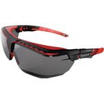 Schutzbrille Avatar OTG Bügel schwarz/rot,Scheibe grau PC HONEYWELL