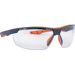 Schutzbrille Flexor Plus EN 166 Fassung:dunkelgrau-orange Scheibe:klar PC INFIEL