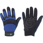 Kunstlederhandschuhe Master Gr.9 schwarz/blau Kunstleder