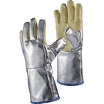 Hitzeschutzhandschuhe 5-Finger Universalgröße gelb/silber m.alumin.Preox-Aramid