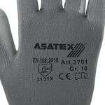 Handschuhe Gr.8 grau EN 388 PSA II Nyl.m.PU ASATEX - VPE: 12
