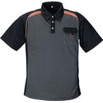 Herrenpoloshirt Gr.M dunkelgrau/schwarz/orange TERRATREND