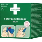 Soft Foam Bandage selbsthaftend elastisch,blau Rl.6cmx2m CEDERROTH