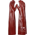 Chemikalienschutzhandschuh Pirat Gr.10 rotbraun PVC EN388,EN ISO374-1 PSAIII - VPE: 6