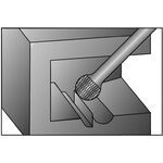 Frässtift KUD Schaft-D.3mm D.3mm Kopf-L.2,7mm HM Blank Verz.KVZ 4 RUKO