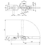 Verschlussspanner Nr.6847SU Gr.3 horiz.Sicherheitsverriegelung AMF