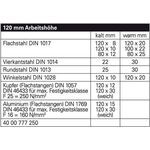 Exzenterwinkelbieger Arbeits-H.120mm f.Materialhöhen b.30mm GEDORE