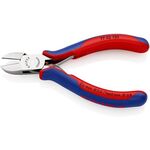 Elektronikseitenschneider L.130mm Form 0 Facette ja 2K-Hülle spiegelpol.KNIPEX