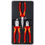 Zangensatz Elektro-Paket Inh.3tlg.VDE verchr.Kunststofftiefziehteil KNIPEX
