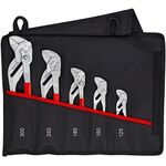 Zangenschlüsselset Inh.5-tlg.verchr.Rolltasche KNIPEX
