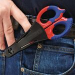 Elektriker-/Handwerkerschere L.155mm 2-K.-Hüllen KNIPEX