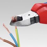 Seitenschneider L.160mm Kopf verchr.m.Öse m.Mehrkomp.-Hüllen KNIPEX