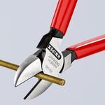 Seitenschneider L.140mm Kopf pol.Ku.-Überzug KNIPEX