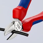 Seitenschneider L.140mm Kopf verchr.m.Mehrkomp.-Hüllen KNIPEX