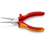Langbeckzange Gesamt-L.160mm Form 3 Kopf verchr.lang,rd.VDE Mehrkomp.-Hüllen