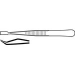 Flachpinzette Gesamt-L.120mm eckige Spitzen VA PROMAT