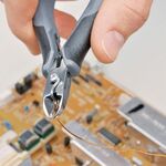 Elektronikseitenschneider L.115mm Form 1 Facette ja spiegelpol.KNIPEX
