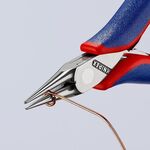 Elektronik-Greifzange Gesamt-L.115mm rundspitze Backen Form 3 Mehrkomp.-Hüllen