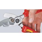 Kabelschere L.200mm Kopf verchr.VDE Mehrkomp.-Hüllen KNIPEX