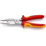 Elektroinstallationszange L.200mm VDE verchr.Mehrkomp.-Hüllen o.Öffnungsf.KNIPEX