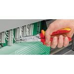 Elektroinstallationszange L.200mm VDE verchr.Mehrkomp.-Hüllen m.Öffnungsf.KNIPEX