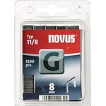 Flachdrahtklammer G Typ 11 B10,6xL8mm Draht-B.1,25mm 1200St./Pack.NOVUS