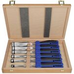Stechbeitelsatz 6,10,12,16,20,26mm 2-K Heft.6-tlg.HO-Kasten PROMAT