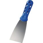 Malerspachtel B.60mm hochglanz-poliert Ku.flachoval,blau VA rostfr.