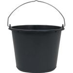 Baueimer 12l m.Kreuzboden schwarz Recycling-Kunststoff