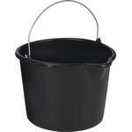 Baueimer 12l m.Tülle schwarz PE