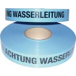 Trassenwarnband Aufdruck Achtung Wasserleitung B.40mm L.250m blau