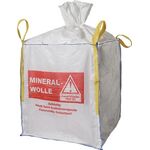 Transportsack Big Bag L.900mm B.900mm H.1100mm Trgf.150kg Aufdruck:Mineralwolle